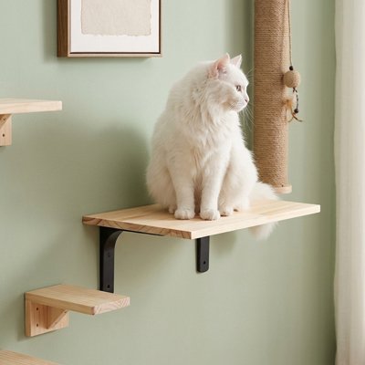 Arbre à Chat Mural | Parcours Bois Naturel - Mondechat