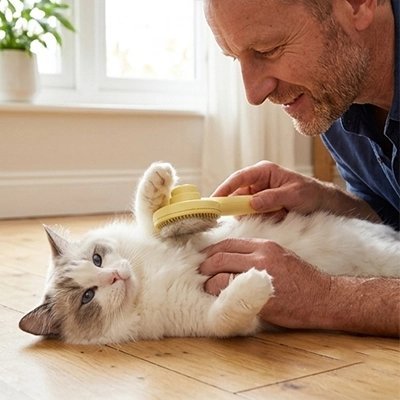 Brosse pour Chat | Auto-Nettoyante Douce & Démêlante - Mondechat