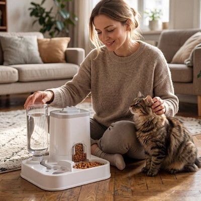 Distributeur de croquettes pour Chat | Automatique - Mondechat