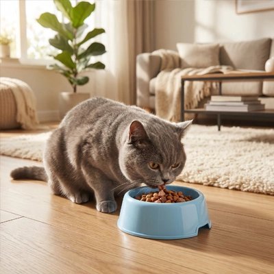 Gamelle pour Chat Surélevée | Anti-Glouton & Antidérapante - Mondechat