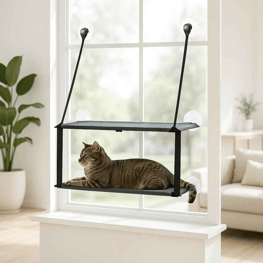 Hamac chat fenêtre SunSpot : le confort ensoleillé pour votre félin - Mondechat