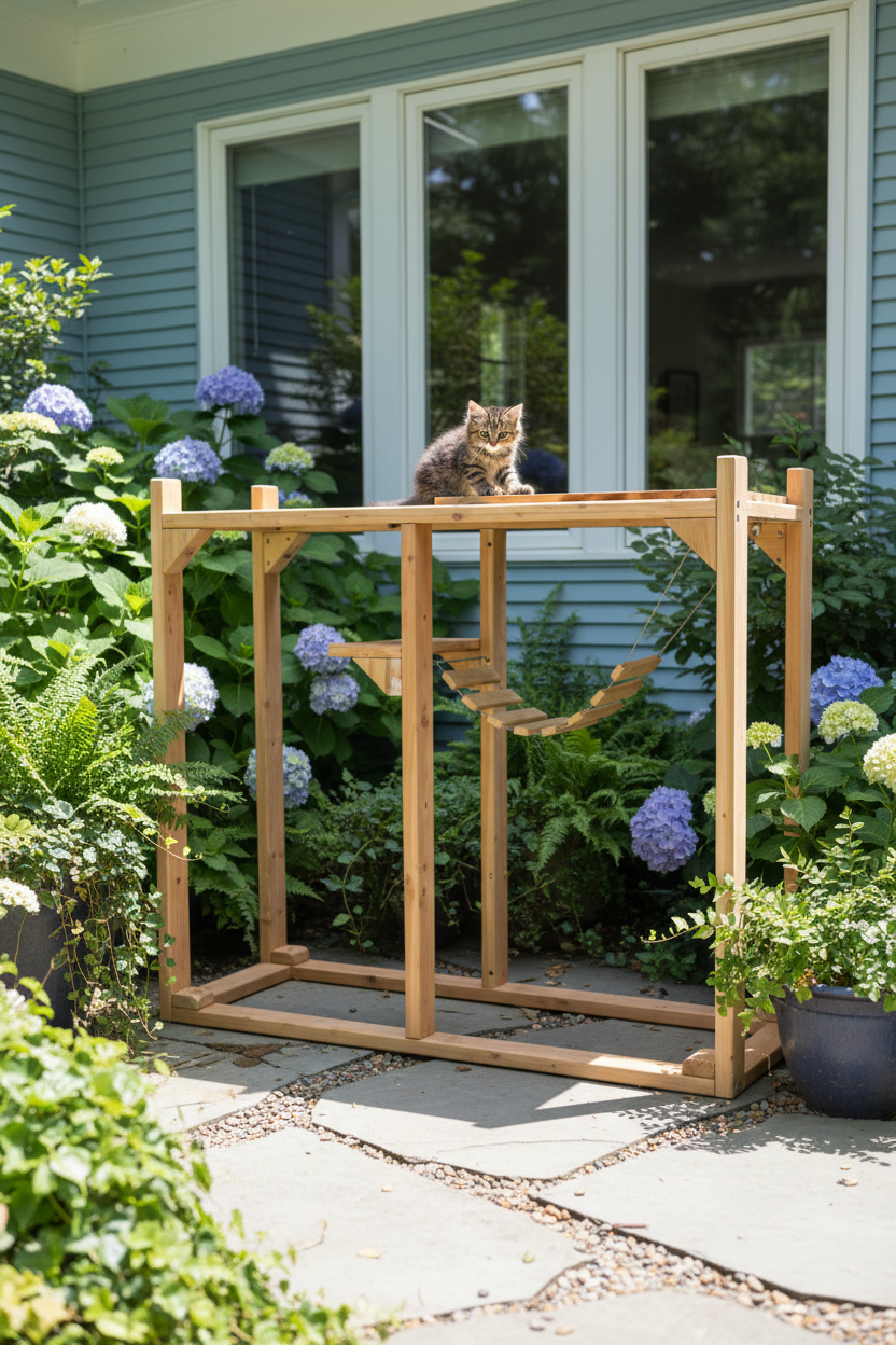 Échelle Pont Chat Sisal | Escalade & Griffoir - Mondechat