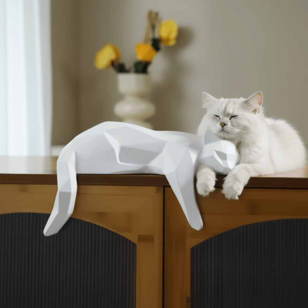 Statue Chat Géométrique | NekoArt - Mondechat - Mondechat