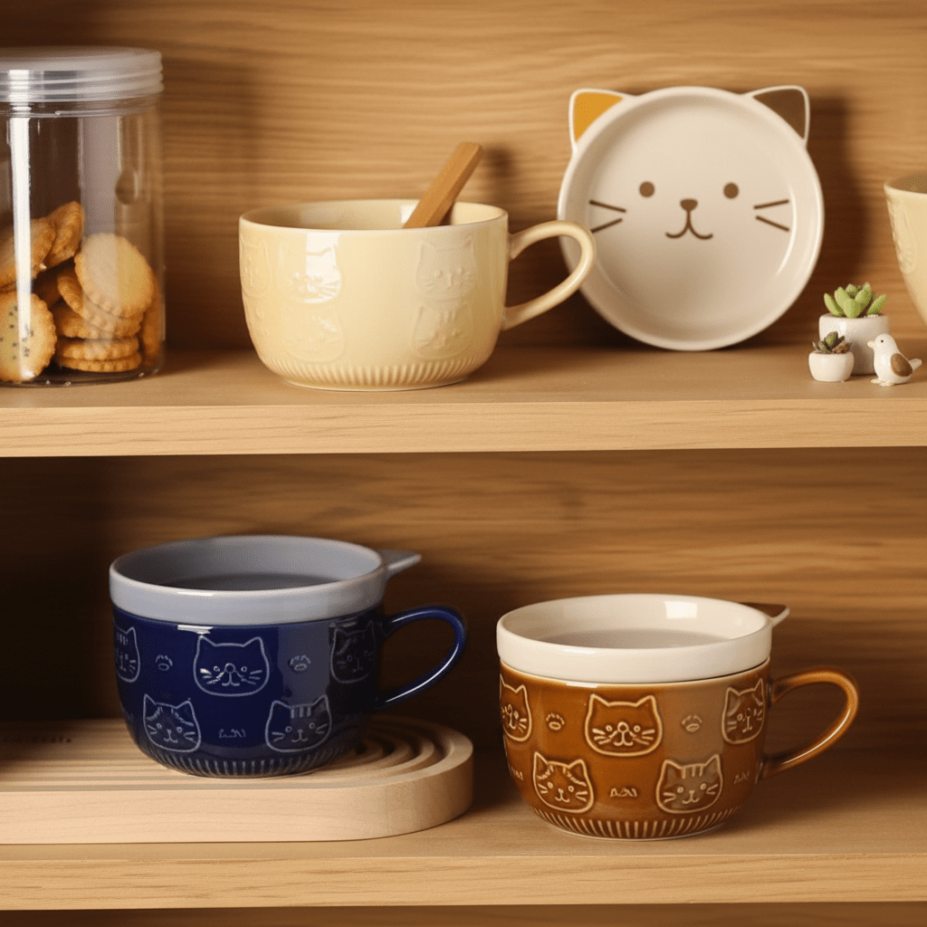 Tasse Chat Japonaise avec Couvercle | NekoCup - Mondechat - Mondechat