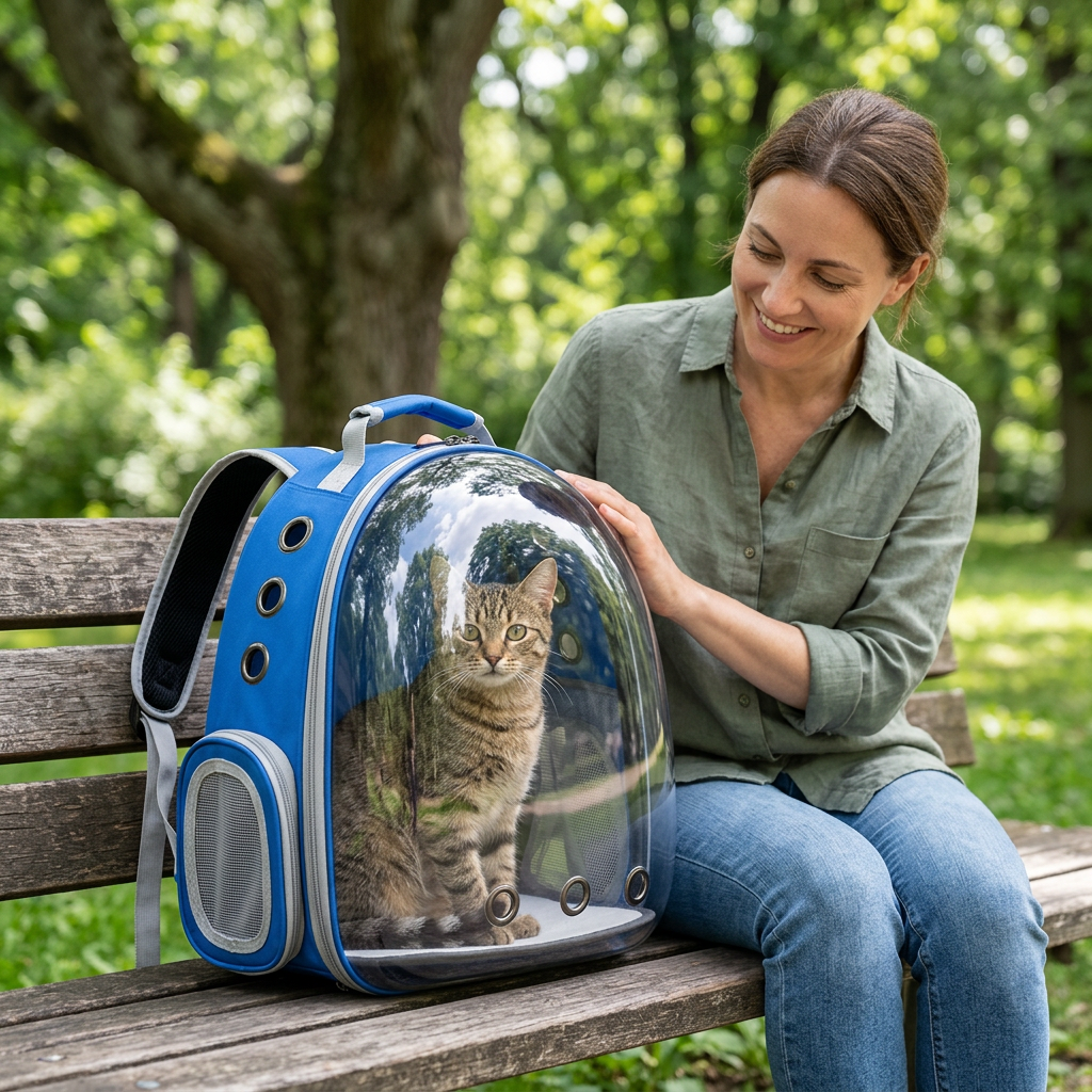 Sac à dos de transport pour chat | Capsule transparente