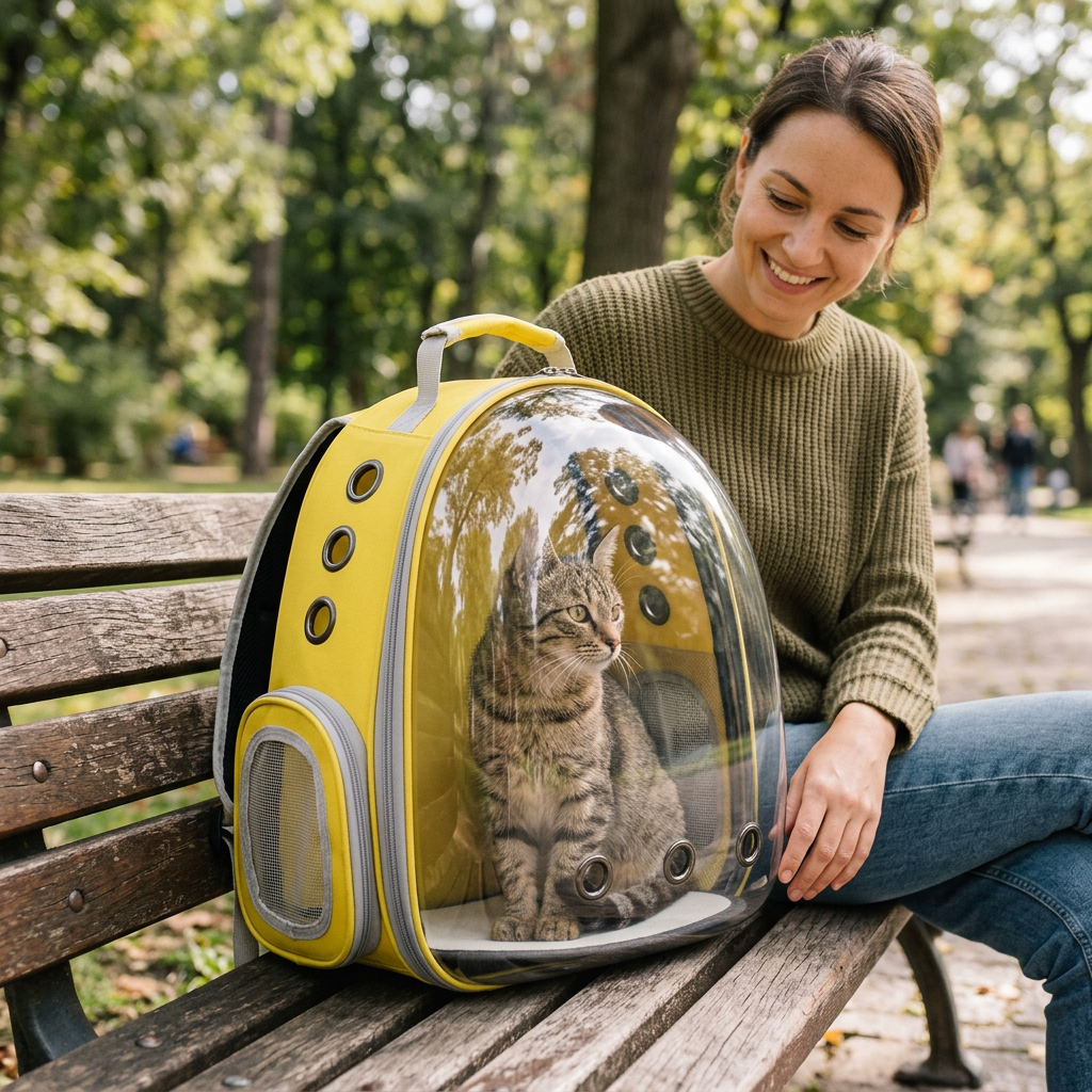 Sac à dos de transport pour chat | Capsule transparente