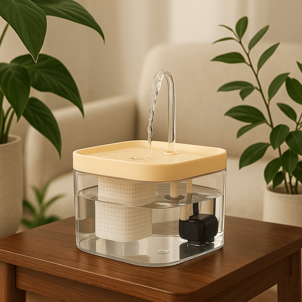 Fontaine a eau chat | FreshFlow jaune