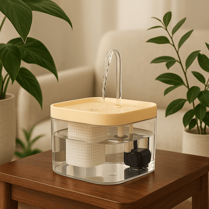 Fontaine a eau chat | FreshFlow jaune