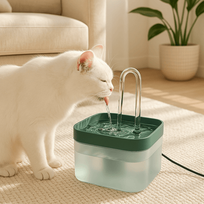 Fontaine a eau chat | FreshFlow vert