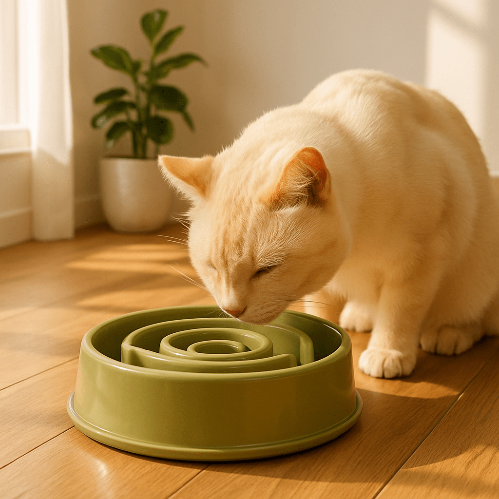 Gamelle Anti-Glouton Chat | Felino vert