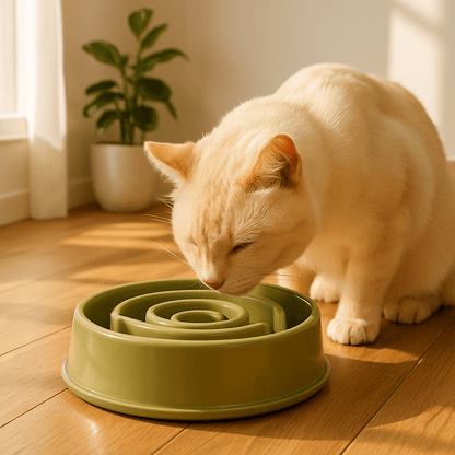 Gamelle Anti-Glouton Chat | Felino vert