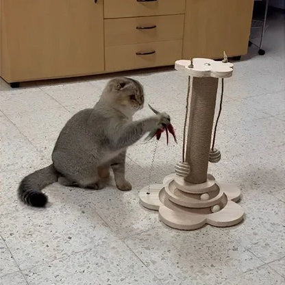 Arbre à Chat en Bois Naturel | Design Écologique et Robuste - Mondechat