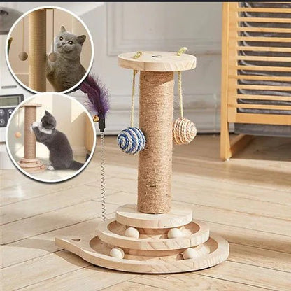 Arbre à Chat en Bois Naturel | Design Écologique et Robuste - Mondechat