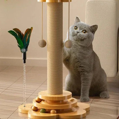 Arbre à Chat en Bois Naturel | Design Écologique et Robuste - Mondechat