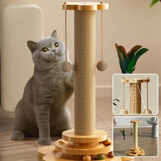 Arbre à Chat en Bois Naturel | Design Écologique et Robuste - Mondechat