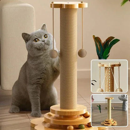 Arbre à Chat en Bois Naturel | Design Écologique et Robuste - Mondechat