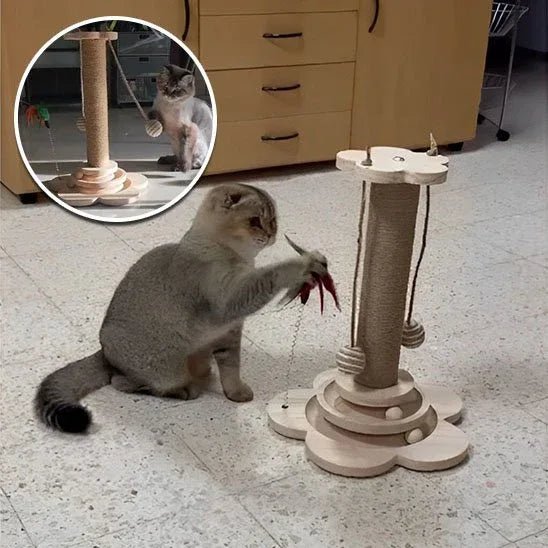 Arbre à Chat en Bois Naturel | Design Écologique et Robuste - Mondechat