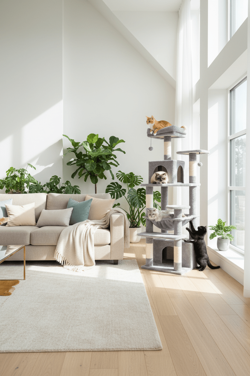 Arbre à chat ergonomique premium | Multi-niveaux - Mondechat