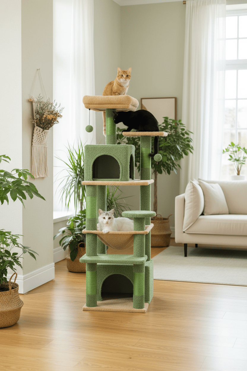 Arbre à chat ergonomique premium | Multi-niveaux - Mondechat