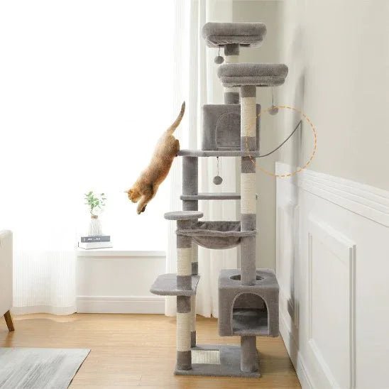 Arbre à chat ergonomique premium | Multi-niveaux - Mondechat