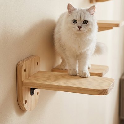 Arbre à Chat Mural | Parcours Bois Naturel - Mondechat