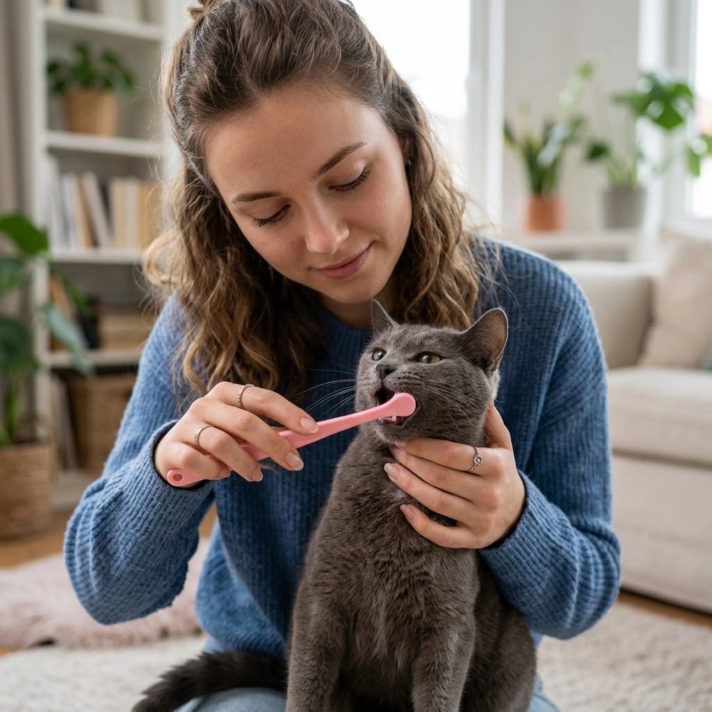 Brosse à dents pour chat