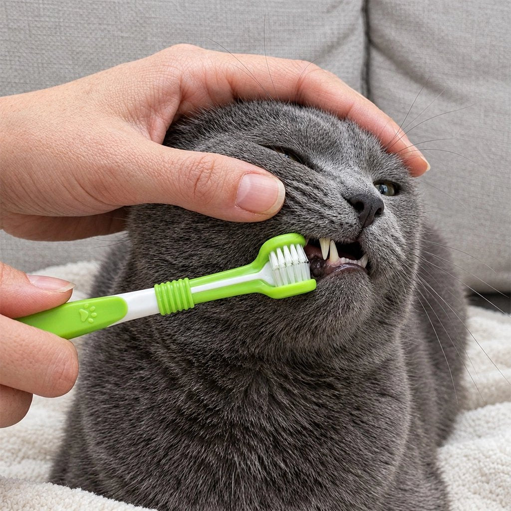 Brosse à dents pour chat