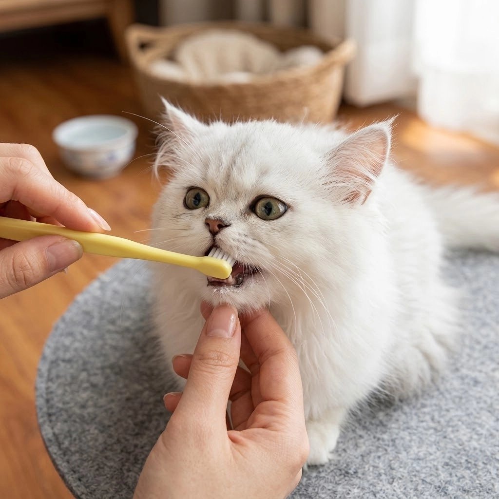 Brosse à dents pour chat