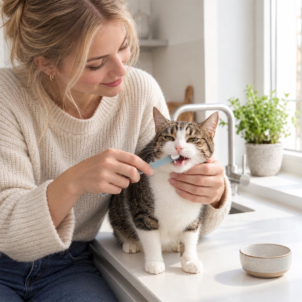 Brosse à dents pour chat