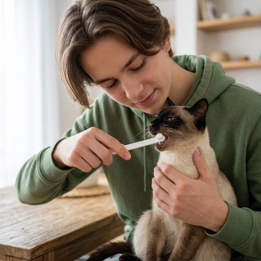 Brosse à dents pour chat