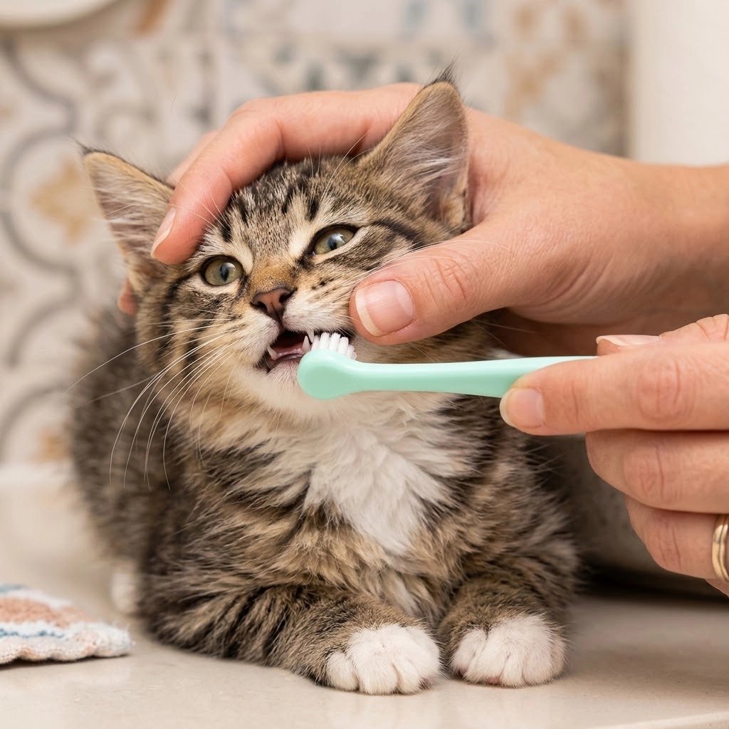 Brosse à dents pour chat