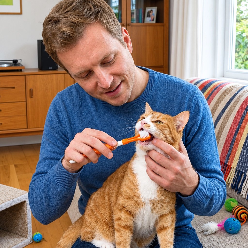 Brosse à dents pour chat