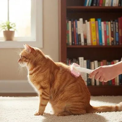 Brosse Anti-Mue pour Chat ProShed | Élimine 95% des Poils Morts - Mondechat