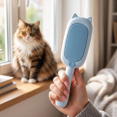 Brosse Chat | Anti-Poils Design & Auto-Nettoyante - Mondechat