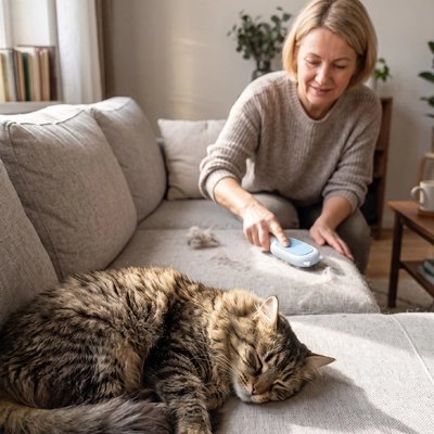 Brosse Chat | Anti-Poils Design & Auto-Nettoyante - Mondechat