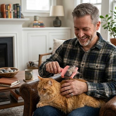 Brosse Chat | Double Face Dêmêlante & Massage - Mondechat