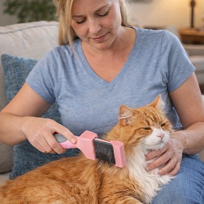 Brosse Chat | Double Face Dêmêlante & Massage - Mondechat