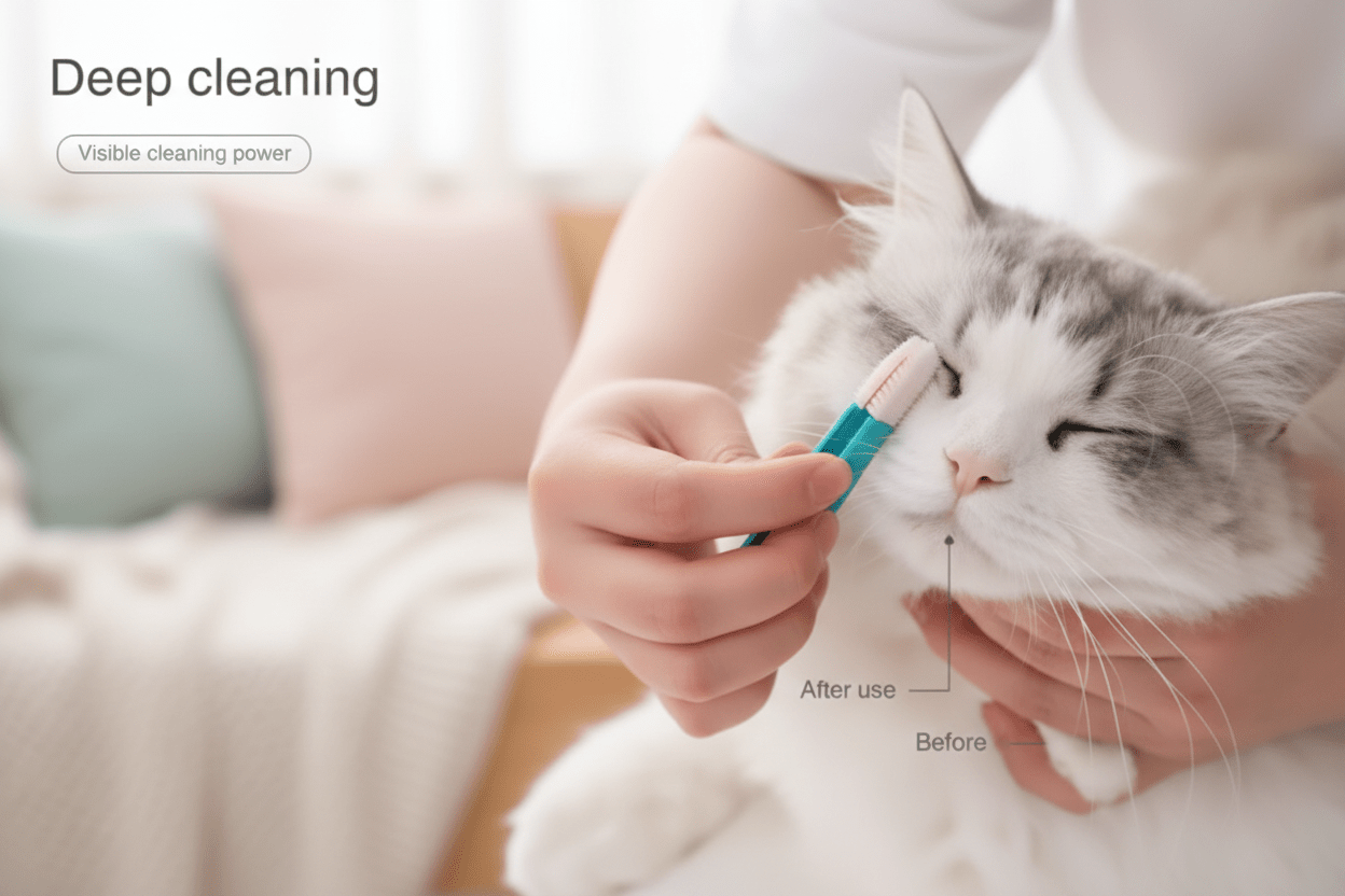 Brosse Nettoyante Yeux Chat | SoftEye - Mondechat - Mondechat