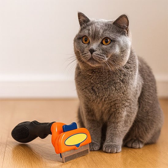 Brosse pour Chat | Anti-Mue Professionnelle - Mondechat