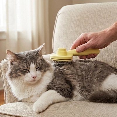 Brosse pour Chat | Auto-Nettoyante Douce & Démêlante - Mondechat