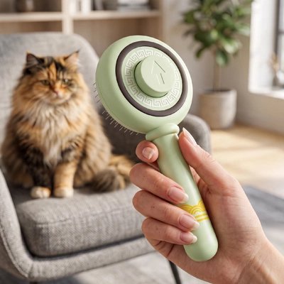 Brosse pour Chat | Autonettoyante Douce - Mondechat