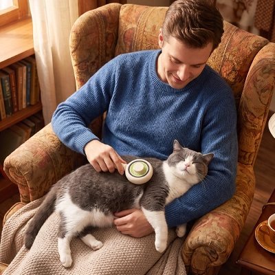 Brosse pour Chat | Autonettoyante Douce - Mondechat
