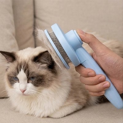 Brosse pour Chat | Éjecte-Poils Auto-Nettoyante - Mondechat