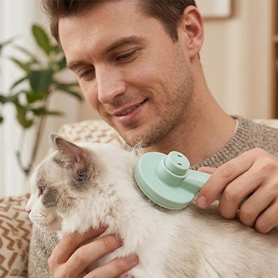 Brosse pour Chat | Éjecte-Poils Auto-Nettoyante - Mondechat