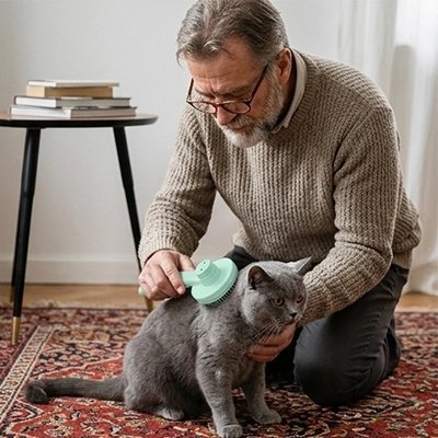 Brosse pour Chat | Éjecte-Poils Auto-Nettoyante - Mondechat
