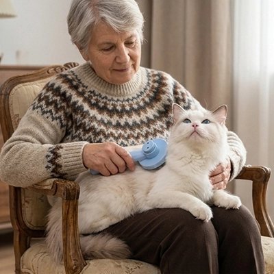 Brosse pour Chat | Éjecte-Poils Auto-Nettoyante - Mondechat