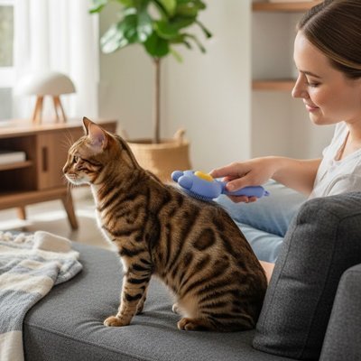 Brosse pour Chat PeluFélin | Accessoires Ergonomiques Premium - Mondechat
