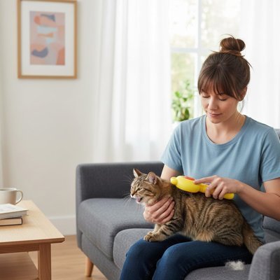 Brosse pour Chat PeluFélin | Accessoires Ergonomiques Premium - Mondechat