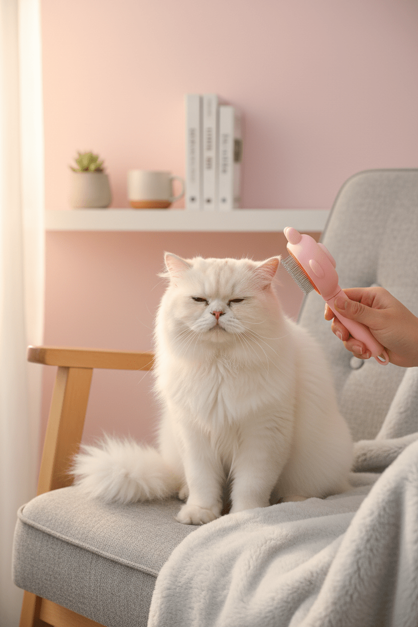Brosse pour Chat PeluFélin | Accessoires Ergonomiques Premium - Mondechat
