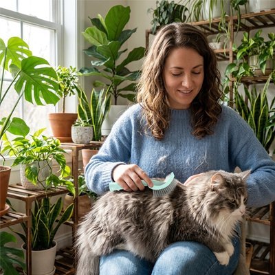 Brosse pour chat poil long | Démêlante Douceur - Mondechat